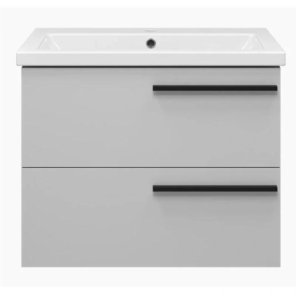 Тумба под раковину подвесная Misty Ненси 70 см серая