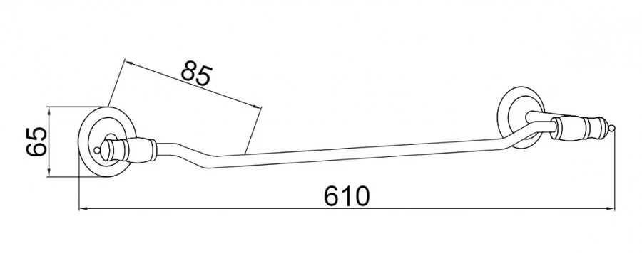 Полотенцедержатель Boheme Palazzo 101 золото - фото 2