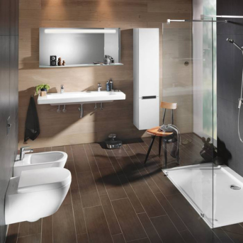 Раковина Villeroy & Boch Subway 2.0 130 см ярко-белая с покрытием CeramicPlus, подвесные, пристенные - фото 3