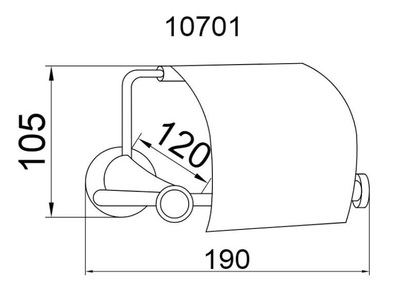 Бумагодержатель Boheme Puro с крышкой - фото 2
