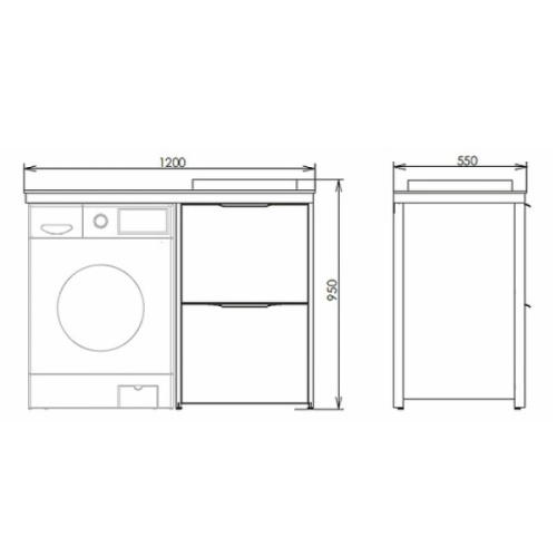 Тумба с раковиной напольная Comforty Лозанна 120 см белый глянец - фото 3