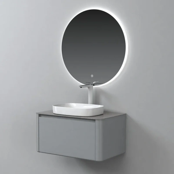 Тумба с раковиной подвесная Black&White Universe 915800 80 см МДФ, современная, hi-tech - фото 3