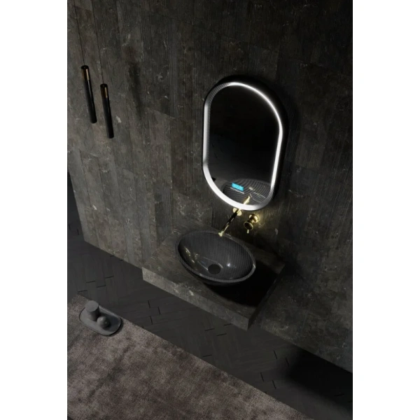 Раковина Abber Karbon 50 см черная - фото 3