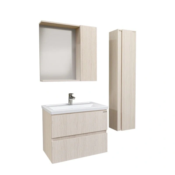 Тумба под раковину подвесная Grossman Юнит 70 см кадена лайт - фото 4