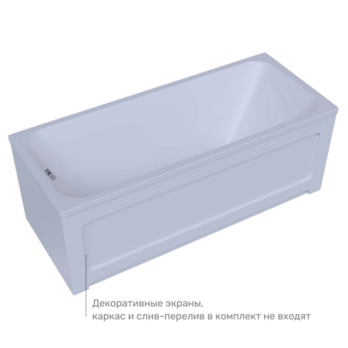 Ванна акриловая Акватек Мия 165х70 см прямоугольная, белые - фото 8