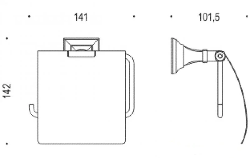 Бумагодержатель Colombo Portofino B3291 с крышкой, классические, ретро - фото 2