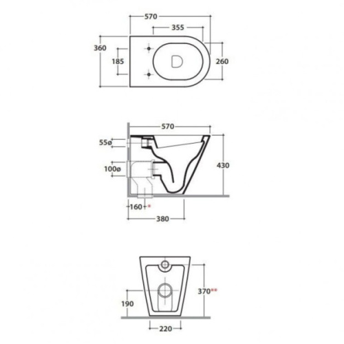 Унитаз напольный Globo Forty3 FO001 - фото 3