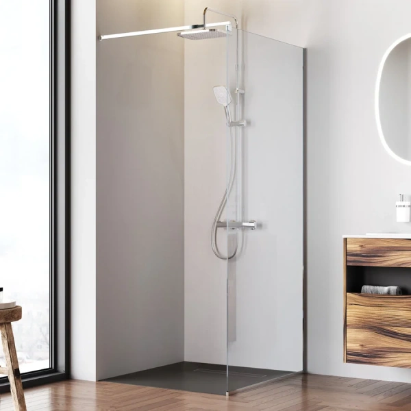 Душевая перегородка Am.Pm Func 90 см профиль хром, хром - фото 3