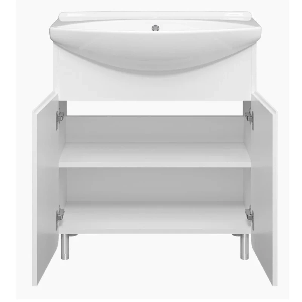 Тумба под раковину напольная Misty Чегет 75 см белая - фото 4
