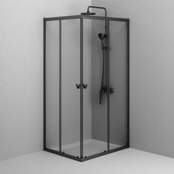 Душевой уголок Am.Pm Sunny 100x80 см черный матовый, прозрачные - фото 8