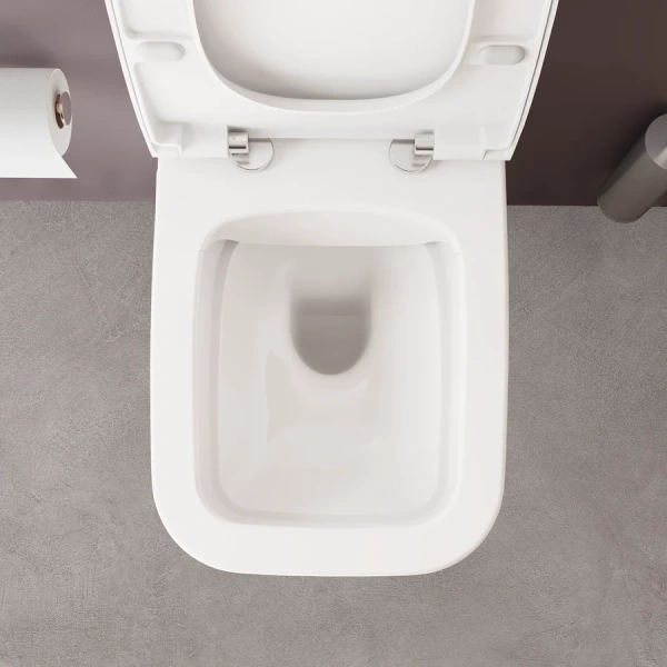 Унитаз подвесной VitrA Zentrum Square квадратный, фарфор, керамика - фото 8