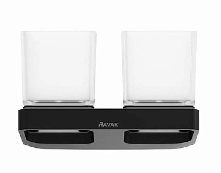 Стакан для ванной Ravak 10° черный, черные, комбинированные - фото 3