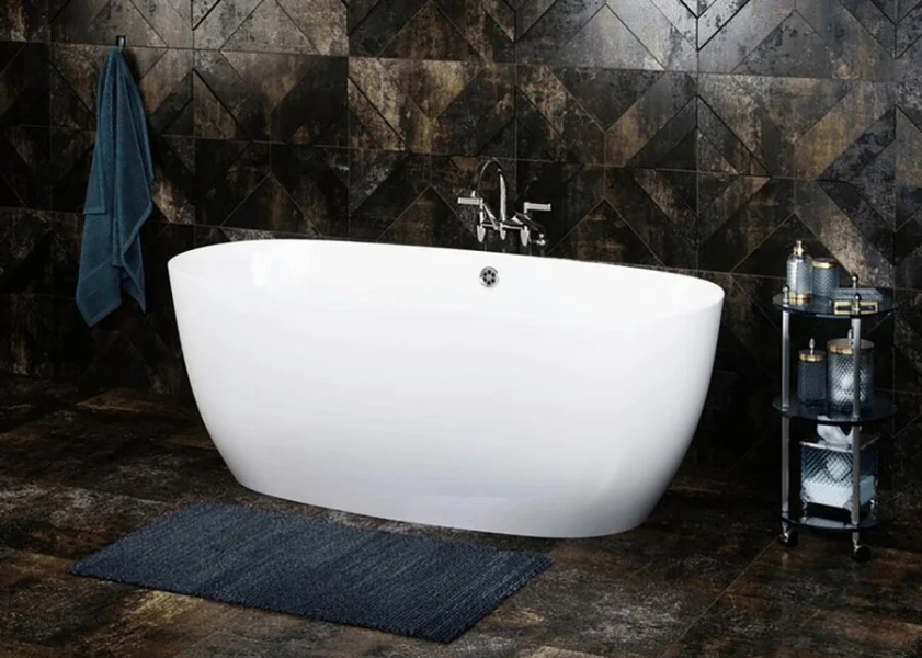 Ванна Astra-Form Атрия 170 x 75 см, из литьевого мрамора, белый, овальные - фото 5