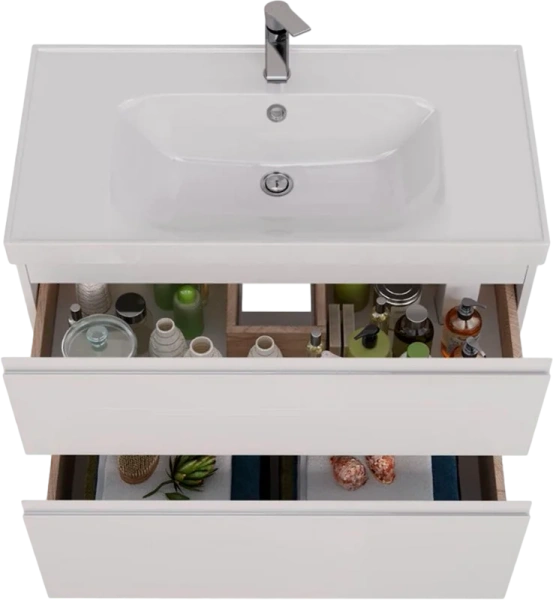 Тумба с раковиной Lemark Veon LM01V90T 90 см 2 выдвижных ящика - фото 2