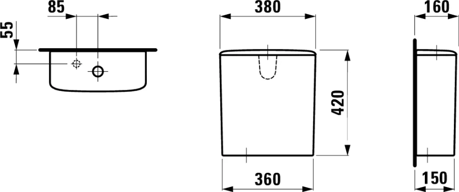 Бачок для унитаза Laufen Palace нижняя подводка, нет в наличии - фото 2