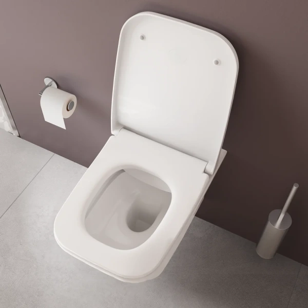 Унитаз подвесной VitrA Zentrum Square квадратный, белые - фото 6