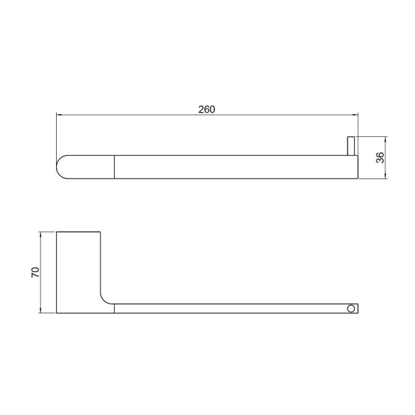 Полотенцедержатель Timo Luiro черный матовый - фото 2