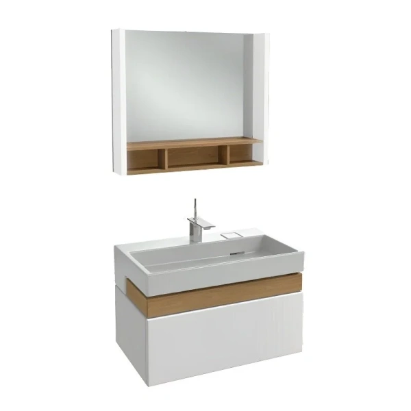 Зеркало с подсветкой Jacob Delafon Terrace 80 см с полкой, современные, hi-tech - фото 3