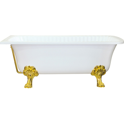 Ванна из искусственного камня Migliore Olivia Angolare 174х80 см фурнитура золото - фото 2