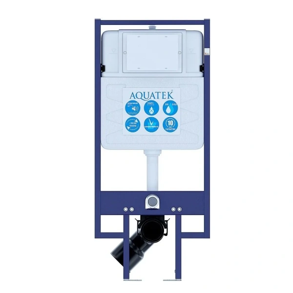 Инсталляция для унитаза Акватек со звукоизоляционной прокладкой, слив эконом-стандарт под две клавиши - фото 4