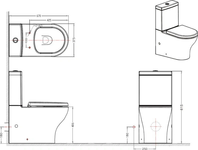 Унитаз компакт Bravat Rael CX01016UW - фото 4