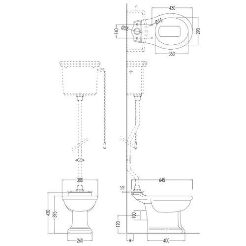 Унитаз Devon&Devon New Etoile IBWCNET с высоким бачком - фото 2