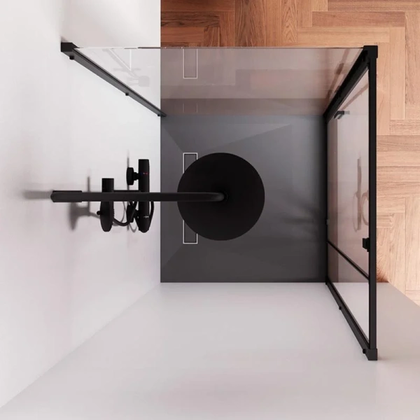 Душевой уголок Am.Pm Gem 90x90 см профиль черный - фото 3