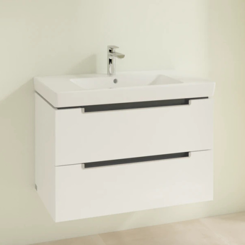 Тумба под раковину подвесная Villeroy & Boch Subway 2.0 80 см белая глянцевая - фото 3