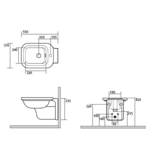 Биде подвесное Kerasan Waldorf черное - фото 3