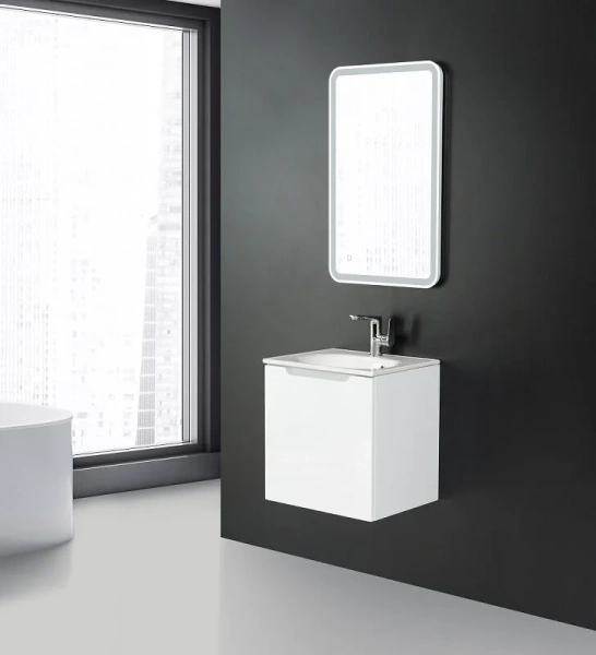 Тумба под раковину подвесная BelBagno Etna 50 см bianco lucido, современная, hi-tech - фото 3
