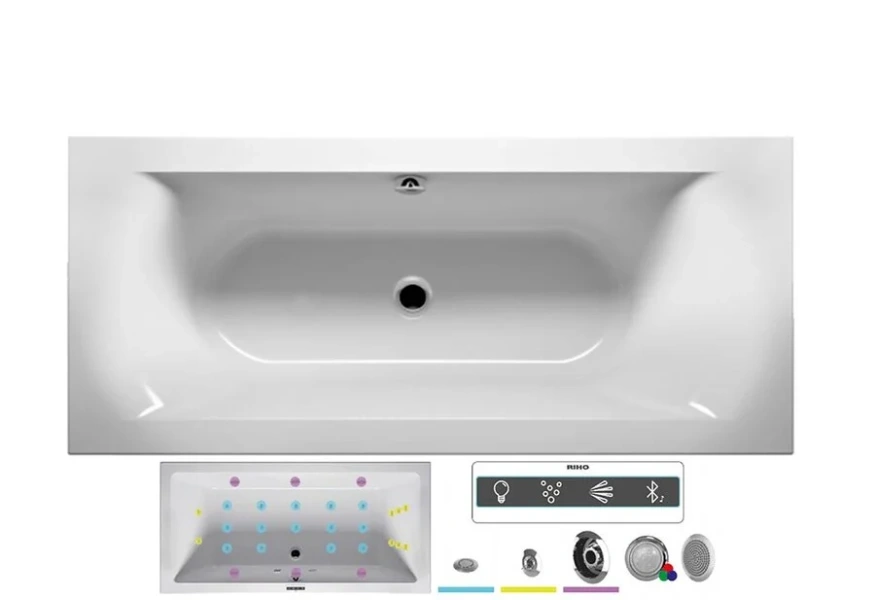 Ванна гидромассажная Riho Linares 170 x 75 см, JOY - фото 1