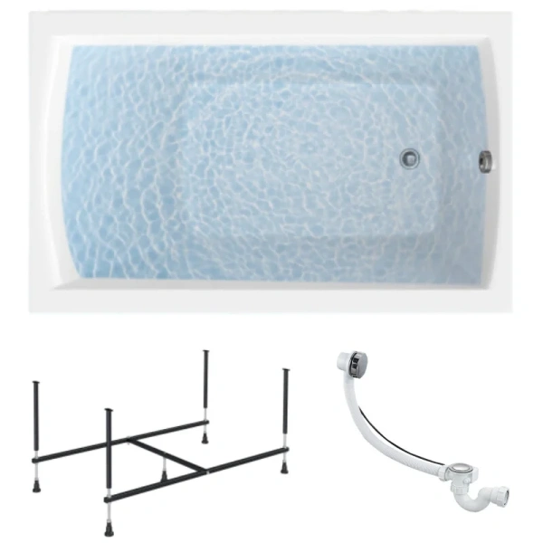 Ванна акриловая 1MarKa Elegance 01эл1470кс2+, 140 x 70 см, цвет белый, прямоугольные - фото 5