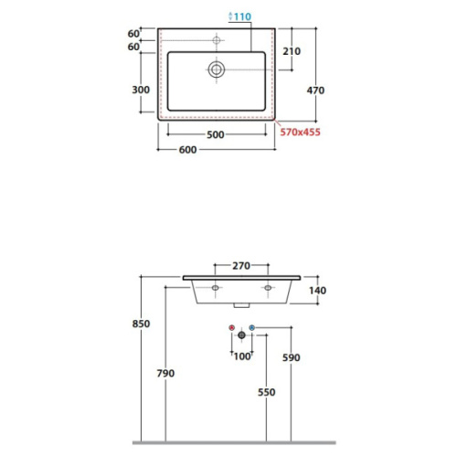 Раковина Globo Forty3 FO060 - фото 4
