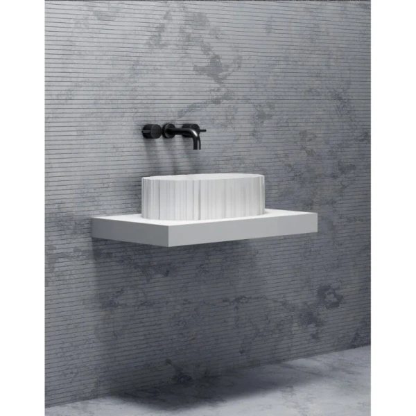 Раковина Abber Stein 56 см белая матовая - фото 3