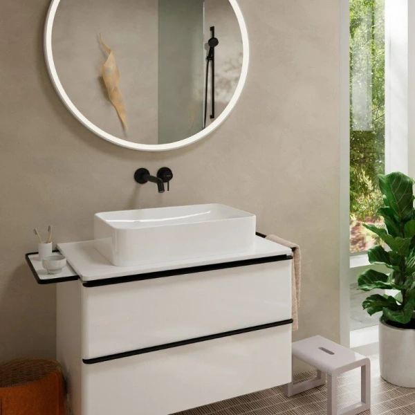 Смеситель для раковины Hansgrohe Tecturis S матовый черный - фото 3
