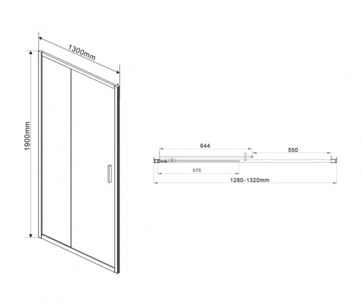 Душевая дверь в нишу Vincea Garda VDS-1G130 см алюминиевый профиль - фото 3