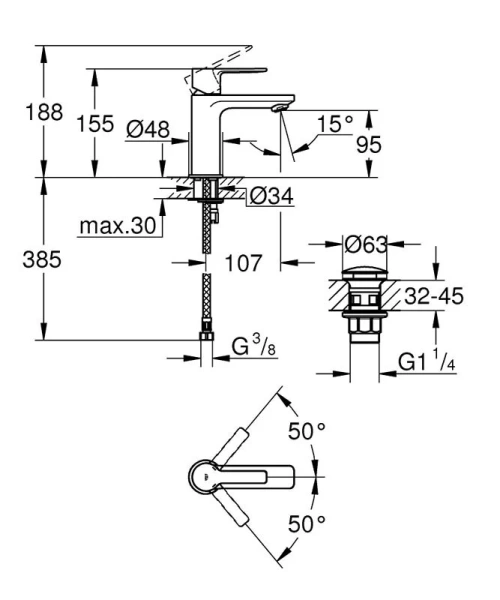 Смеситель для раковины Grohe Lineare 23791DC1 - фото 2