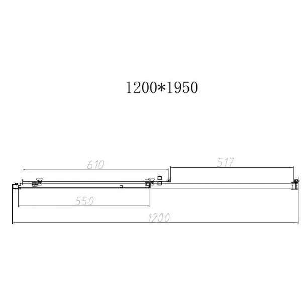 Душевая дверь в нишу Vincea Slim-N 120 см профиль черный, 120 см - фото 3
