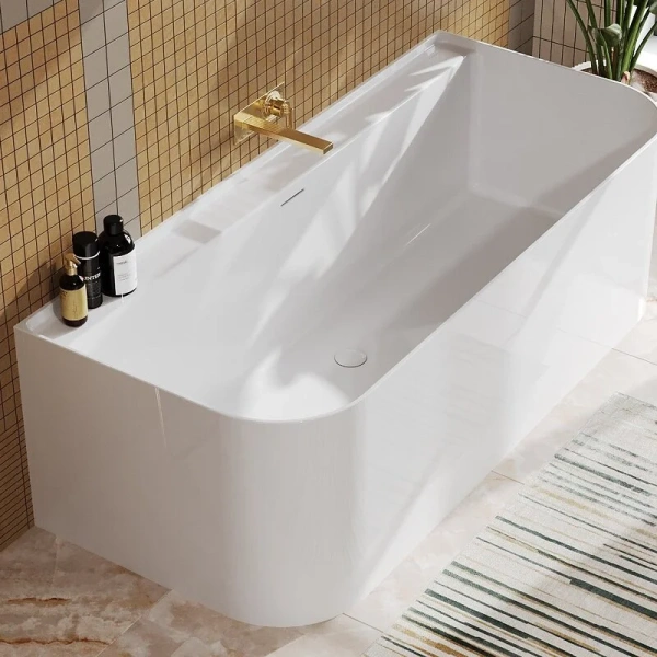 Ванна из искусственного камня Belux Атланта ВА-1700, 4810924288912, 170 x 75 см, с подставкой, черный, без гидромассажа - фото 6