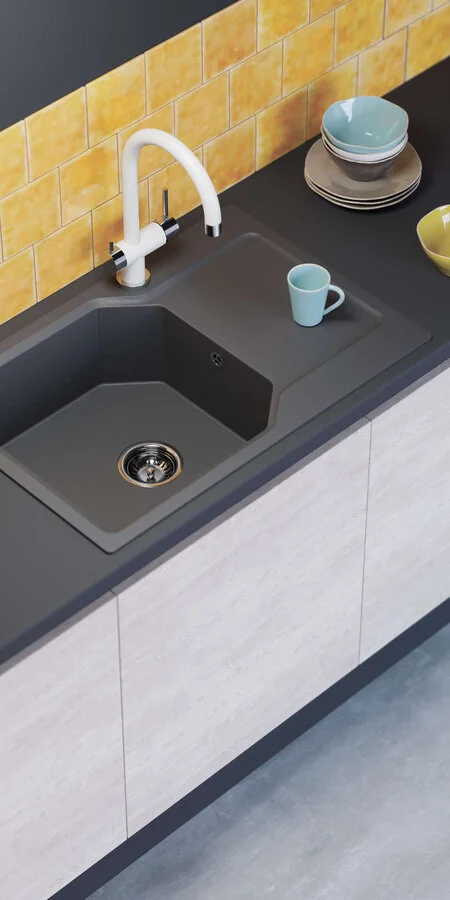 Мойка для кухни Omoikiri Yonaka 65-GR 65 см leningrad grey, врезные - фото 2