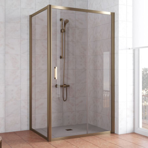 Душевой уголок стекло бронза Vegas-glass ZP+ZPV 100х70 05, прямоугольные - фото 2