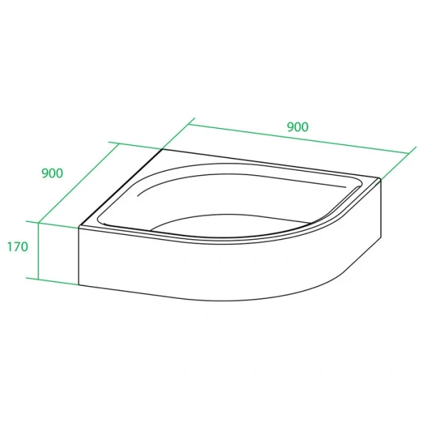 Душевой поддон IDDIS 90х90 см четверть круга, недорогие - фото 2