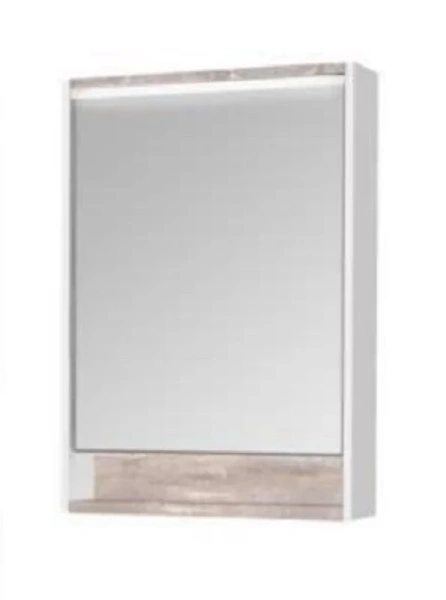 Зеркальный шкаф с подсветкой Акватон Капри 60 см белый / бетон пайн - фото 1
