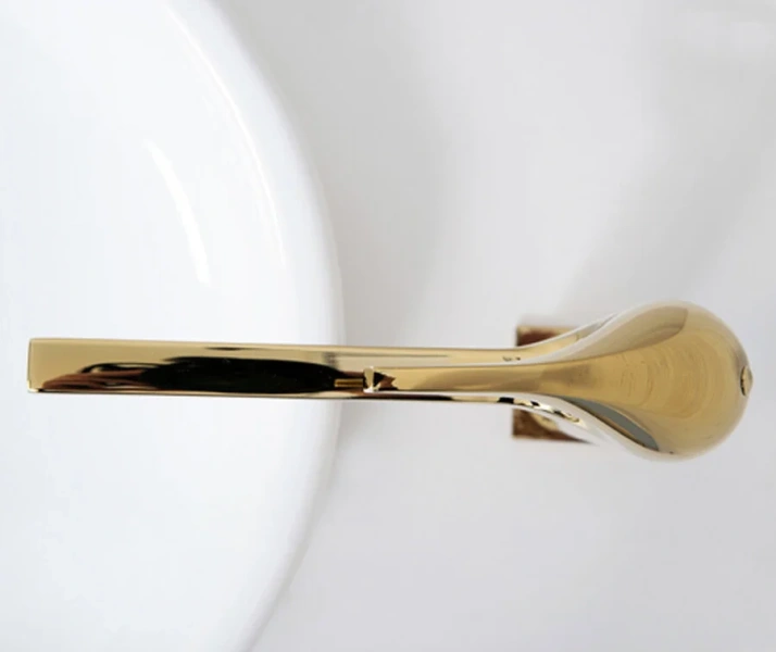 Смеситель для раковины WasserKRAFT Sauer золото, на столешницу - фото 6