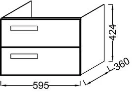 Тумба для раковины цвет, Квебекский Дуб Jacob Delafon RYTHMIK 59,5 index_1 - фото 3