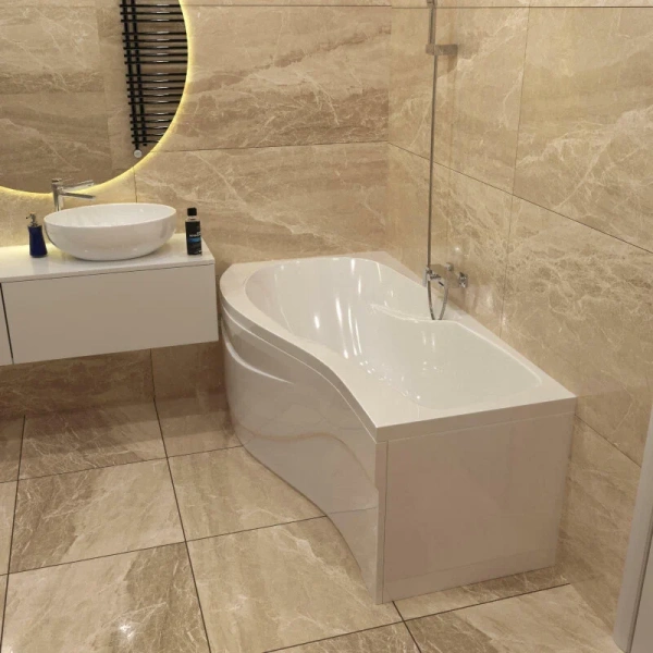 Ванна акриловая Timo Vino 150x90 см левосторонняя, в наличии - фото 9