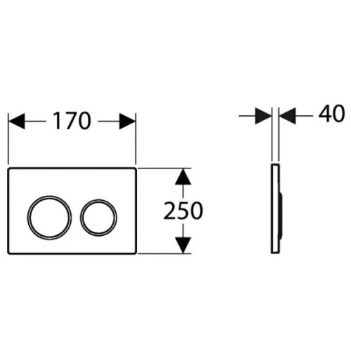 Клавиша смыва Акватек Slim KDI-000000 пластиковая - фото 2