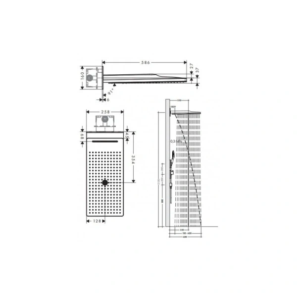 Верхний душ Hansgrohe Rainmaker Select белый/хром, современные, hi-tech index_1 - фото 9