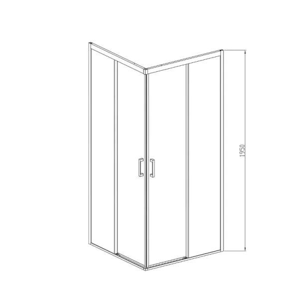 Душевой уголок Vincea Soft 90х90 см профиль вороненая сталь - фото 3