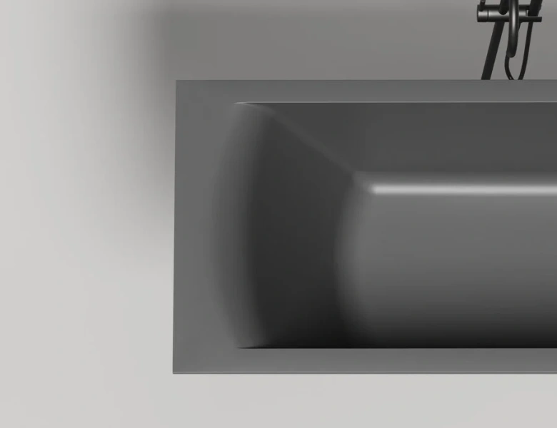 Ванна из искусственного камня Salini Cascata 170x75 см белый матовый, приставные, встраиваемые - фото 7